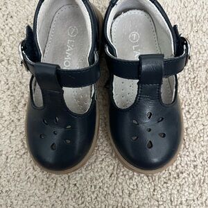 L’amour Kids Navy Blue Chelsea T-strap Mary Janes